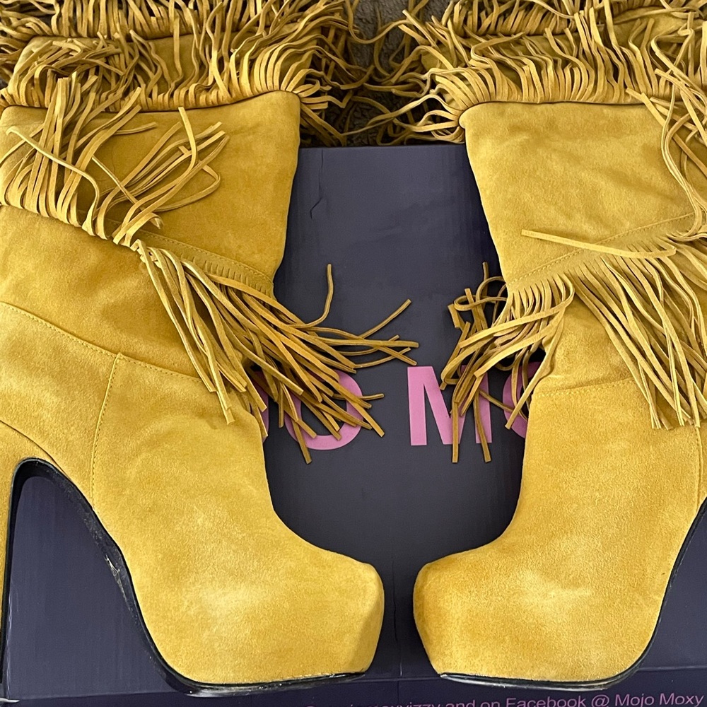 Mojo Moxy Burlesque Fringe Boot Size 8.5 - image 8